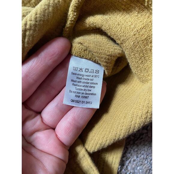 Quincy Mae 2-3y Organic Cotton Muslin Woven Mustard Tank Top - Picture 3 of 3